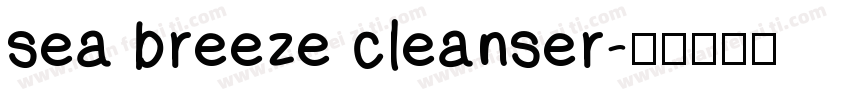 sea breeze cleanser字体转换